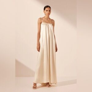 Gorgeous satin cream dress